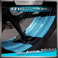 Motorcycle Wheel Sticker Rim Arrow Decal Hub Accessories For CFMOTO cf moto 150NK 250NK 250SR 450NK 