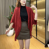 Fringe Knit Fashion Shawl