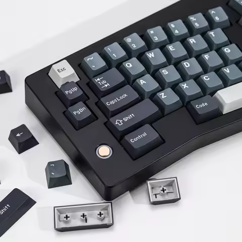 KBDiy GMK Apollo Keycaps ISO PBT Cherry Profile Retro Double Shot Keycap for MX Switches Alice 60 Me