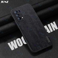 JUNZ New Leather Soft Case for OPPO Reno 5/Reno 5 5G/Reno 5 Marvel Edition Luxury Business Phone Case Natural Wood TPU Case JD003