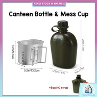 Outdoor Canteen Kit Hiking Canteen Bottle Water Mess Cup Camping Mess Tin Pouch Botol Air Kantin Coo