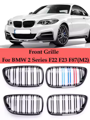 M Color Gloss Matte Black Carbon Grill Double Slat Performance Grille For BMW 2 Series M2 F22 F23 F8