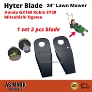 Hyter Blade Mata Mesin Rumput 24" Lawn Mower Blade (1pair/2pcs) Brush Cutter Honda GX160 Robin EY20 