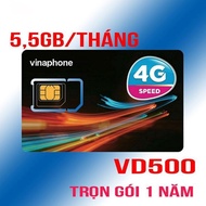 Cửa Hàng Bán Sim 4G Vinaphone D500 D219 Vina Miễn Phí cả năm Tặng 5GB/Tháng x 12 tháng Trọn Gói 1 Nă