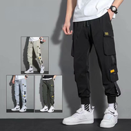 Veidoo S-5XL Overalls Men Korean street trend INS Casual Cargo Pants Men Trousers Loose Plus Size youth Student Trendy Joggers Pants Cargo Male Pants