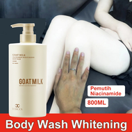 Goat Milk Whitening Body Wash Deep moisturizing  800ML Niacinamide Whole body whitening Brightening Improve dull skin Exfoliator