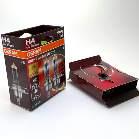 OSRAM Night Breaker 220 Car Lamps H4 H7 Halogen Headlight +220% Power Bright +150m Long Beam Origina