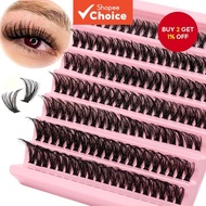 50P DIY Eyelash Bundle 7 Rows D-Curl Eyelash Extension Fluffy Thick Curled