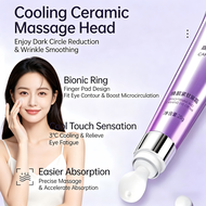 FUSHITING 3-in-1 Eye Serum Cream: Caffeine + Snake Peptide + B5 | Cooling Ceramic Massage Head Desig