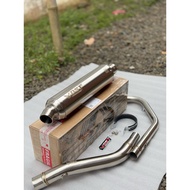 knalpot Original dst racing P1 full systemTITAN Header bending sport motorbike 150cc inlet 50mm full