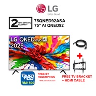 LG 65'' QNED 65QNED92ASA/ 75'' 75QNED92ASA AI QNED92 4K Smart TV Television (FREE BRACKET & HDMI) FR