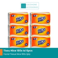Nice Facial Tissue 180s Tissue Package Contains 6 Packs