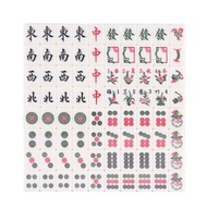 Mahjong麻將4人3人4 players (168pcs)3 players (88psc)36mm Jade green Spare tiles Chips & Dice