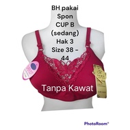 3 CUP B Heel BRA (medium) 8998B/413 SiZE 38 - 44 BRA Teen Adult Women's Underwear