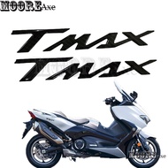 Mooreaxe Motorcycle Accessories For Yamaha TMAX 560 750 2023 2024 All Years Emblem One pair 3D Sticker Carbon Fiber Decoration Protector Decal Stickers Logo