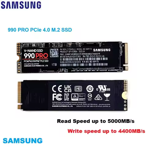 SAMSUNG SSD 990PRO Solid State Drive PCIe 4.0 M.2 2280 Internal Solid State Hard Drive TLC NVMe HDD 