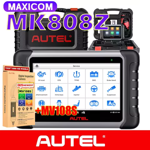Autel MaxiCOM MK808Z OBD2 Scanner, 2025 Bidirectional Scan Tool Same As MK808S MX808S,Work as MaxiCh