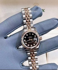 👑[現貨]🔥🔥Rolex Datejust 勞力士日志型系列 179171 黑面鑽 26mm 表徑 間18k玫瑰金 自動機械 淨表 rolex/rolex submariner/rolex datej
