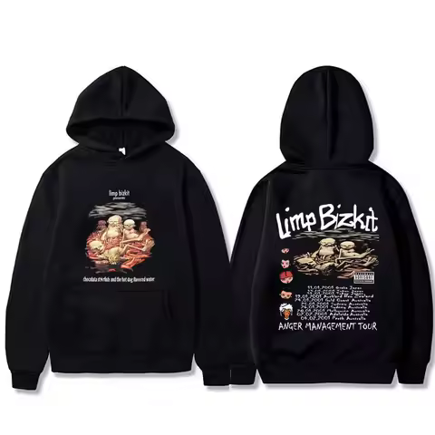 Rock Band Limp Bizkit Anger Management Tour Hoodie Men Women Casual Oversized Pullover Hoodies Male 