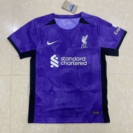 23-24 Liverpool New Style Two-Guest Jersey Liverpool Latest Purple Short-Sleeved Football Jersey
