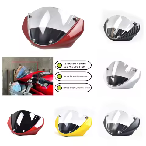 For Ducati Monster 696 795 796 1100 Motorcycle Headlight Cover Windshield Front Fairing Body Cowl Mo