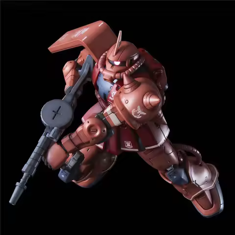 HG 1/144 024-Gto Char'S Zaku With Stand Anime Mecha Assembly Articulated Action Figures Model Kit De