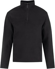 Mens Quarter Zip Fleece Jacket (UK Size: 4XL) (Black)