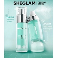 SHEGLAM Hydrating Face Primer Oil Control Moisturizing Primer Gel Setting Spray Makeup Set Kosmetik