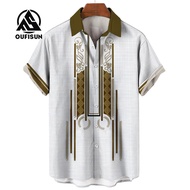 Barong Tagalog Shirt Ethnic Tribal Inspired Tops Tee Shirt For Men Round  Vintage Traditional Shirts