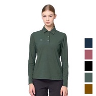 【Wildland 荒野】彈性保暖吸排POLO長袖上衣 女 0B22621