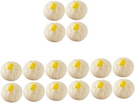 Toyvian 16 Pcs Imitation Crab Roe Bun Decor Fake Food Party Steamed Bun Model Steamed Stuffed Bun Toy Food Toy Food Ornament Fake Steamed Stuffed Bun Model Pvc Steamed Buns White Cosplay