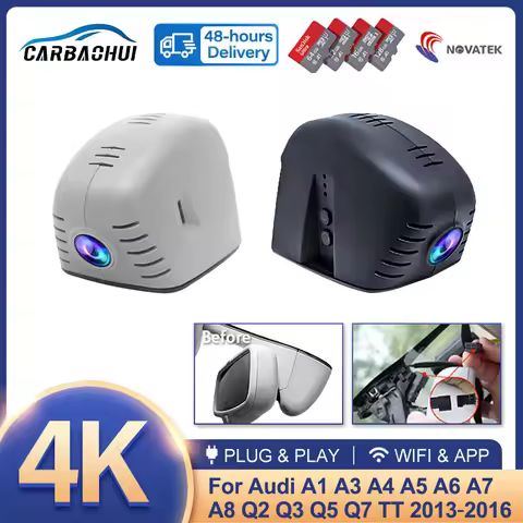 Plug and Play Car DVR Dashcam For Audi A1 A3 A4 A5 A6 A7 A8 Q3 Q5 Q7 TT 2013-2016 Wifi Car Camera 4K