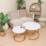 Round Coffee Table Set Meja Tamu Aesthetic
