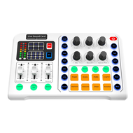 Live Sound Card Audio Studio Recording Interface Mixers Music Card with Sound for Live Mobile Phone 