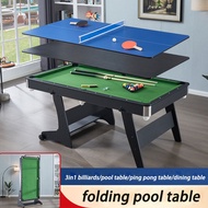 6ft Folding Pool Table ,1.8m Children's Adult Billiard Table，  Tennis Table，Billiards Free Full Set 