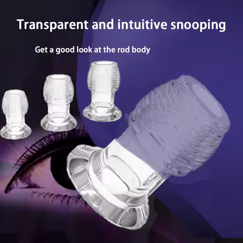 Thread hollow backyard anal plug transparent male and female enema anal cleaner waterproof