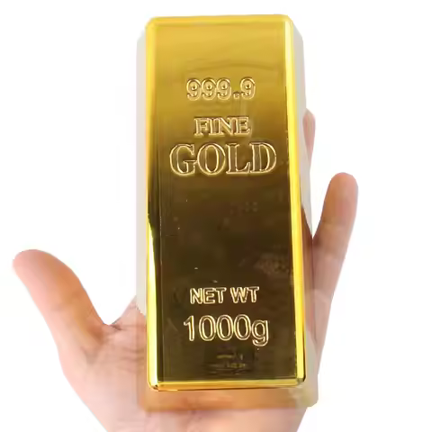 Fake Gold Bar Glittering Gold Bar for Kids Bullion Gold Bar Decorations Realistic Gold Bar Brick Pro