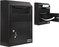 DuraBox Wall Mount Locking Drop Box, Heavy Duty Steel Mailbox for Rent Payments, Mail, Keys, Cash, C