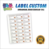 Print Invitation Labels Sticker Labels Book Name Labels Custom A4 Labels No Cutting Yudha Grafika