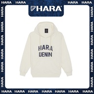 Hara เสื้อหนาวสวมหัว สกรีน Hara New Basic สีครีม รุ่น HMTL-002723