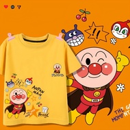 Short Sleeve Top Anpanman T-Shirt Boys Girls T-Shirts Brothers Sisters Anpanman Baby Short-Sleeved T