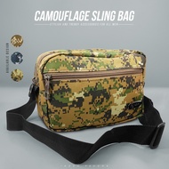 Indah Pesona Opal Chest Big & Small Sling Bag - Camouflage Sling Bag Daily Bag Backack