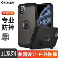 Spigen 適用蘋果iphone 11手機殼11pro max防摔硬殼12手機殼軟硅膠全包個性創意男新款潮牌高檔