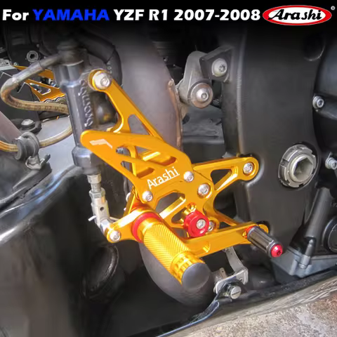 Arashi Motorcycle accessories footrest pedal foot peg Rearset Rear Set foot rest For YAMAHA YZF R1 2