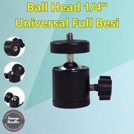 I* Ballhead Tripod DSLR Mirrorless Camera 360 Mini Ball Head 360 Rotation with 1/4 Screws - Selfie