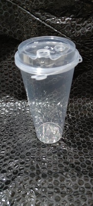 Gelas Cup Plastik PP Injection 24 oz + Tutup  isi 25 Pcs