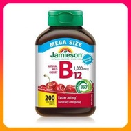 Jamieson - 高效維他命 B12 (1000 微克) 先進配方 加量裝 200 粒 素食者易缺 (參考效期: 03/2026*)