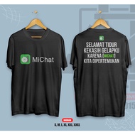 MICHAT T-SHIRT ENJOY YOUR SLEEP MY DARK BECAUSE MICHAT SHORT SLEEVE COTTON COMBED 30S