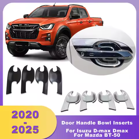 ABS Door Handle Bowl Insert Exterior Handle Parts For Mazda BT50 BT-50 2021-2025 For Isuzu D-max Dma