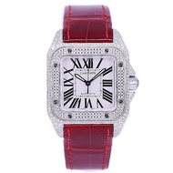 Cartier Cartier Women's Watch Santos Red Mechanical Rear Diamond Watch Ladies W20106X8